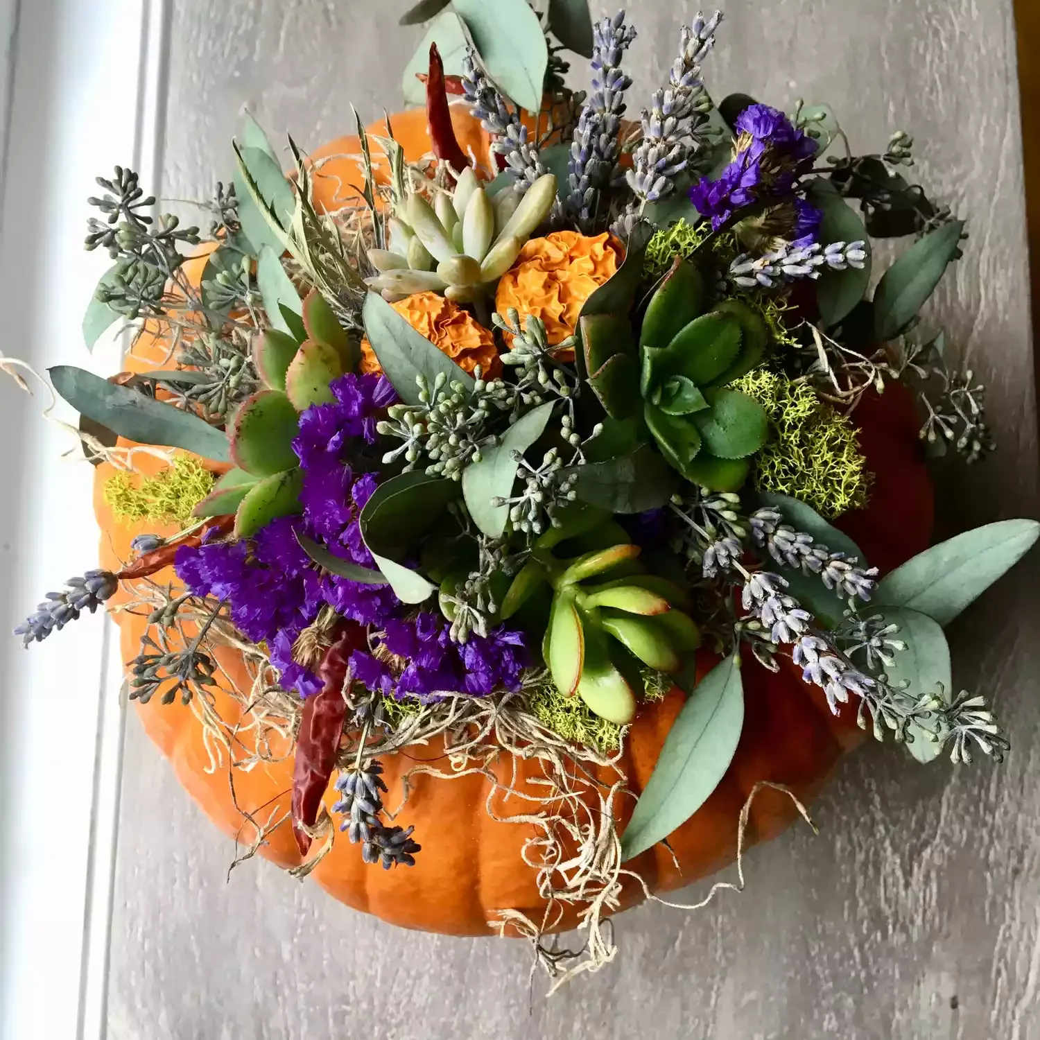 Try a Pumpkin Succulent Planter