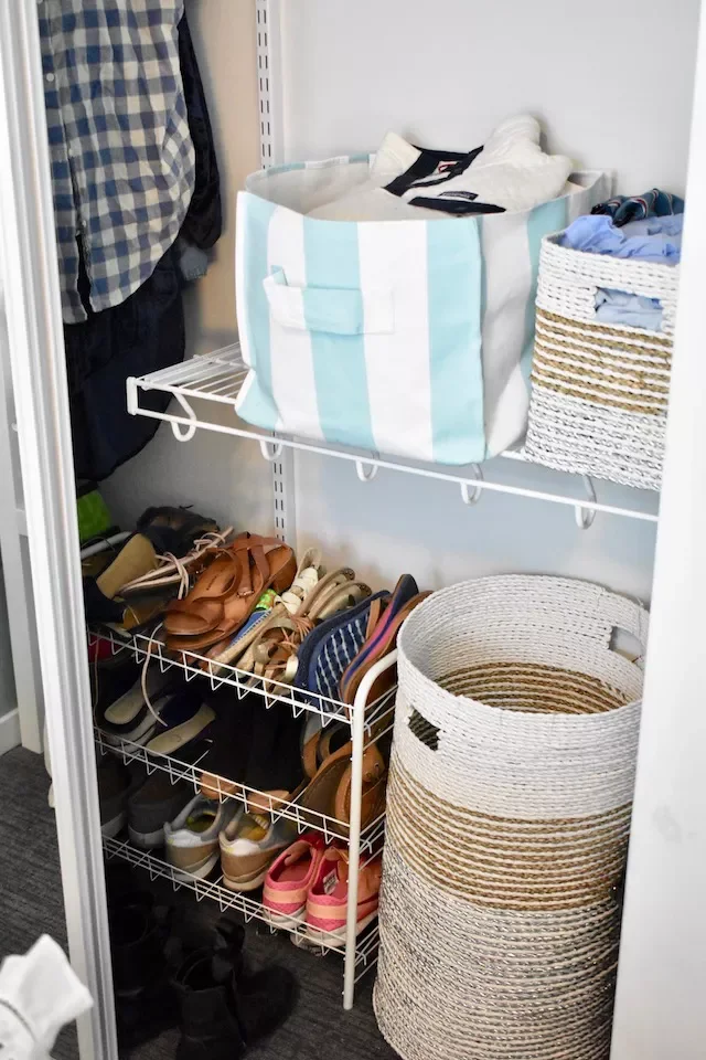 Tuck a Shoe Rack in the Closet