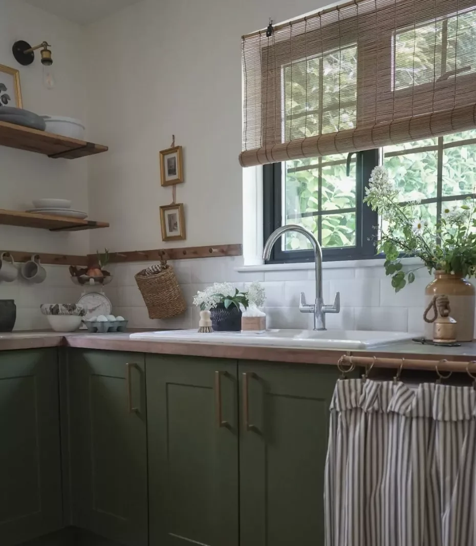 Use Curtains Over a Cabinet