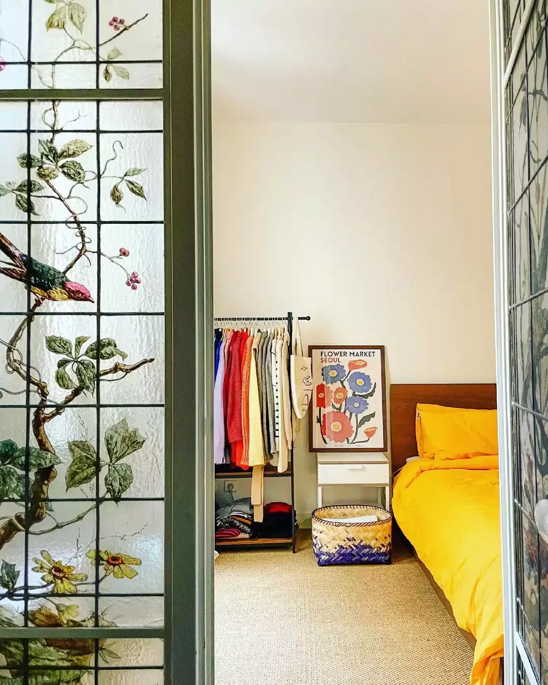 Use a Clothing Rack for Decor and Storage