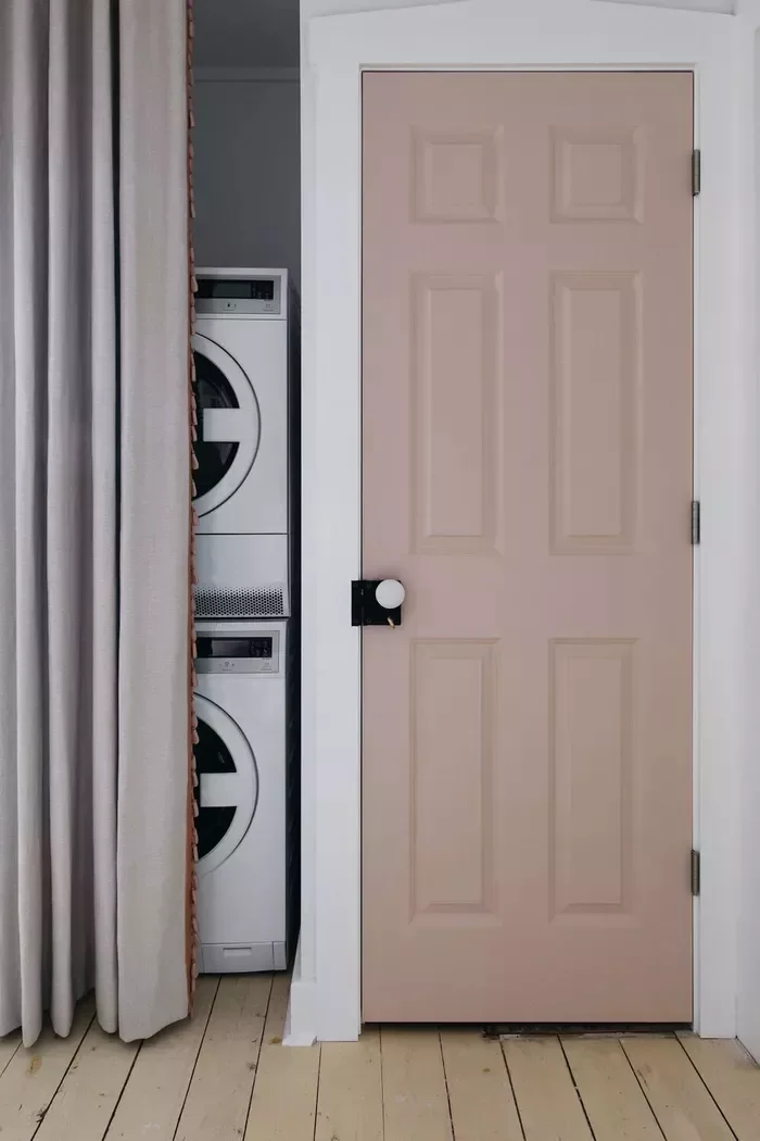 Use a Laundry Cabinet Curtain