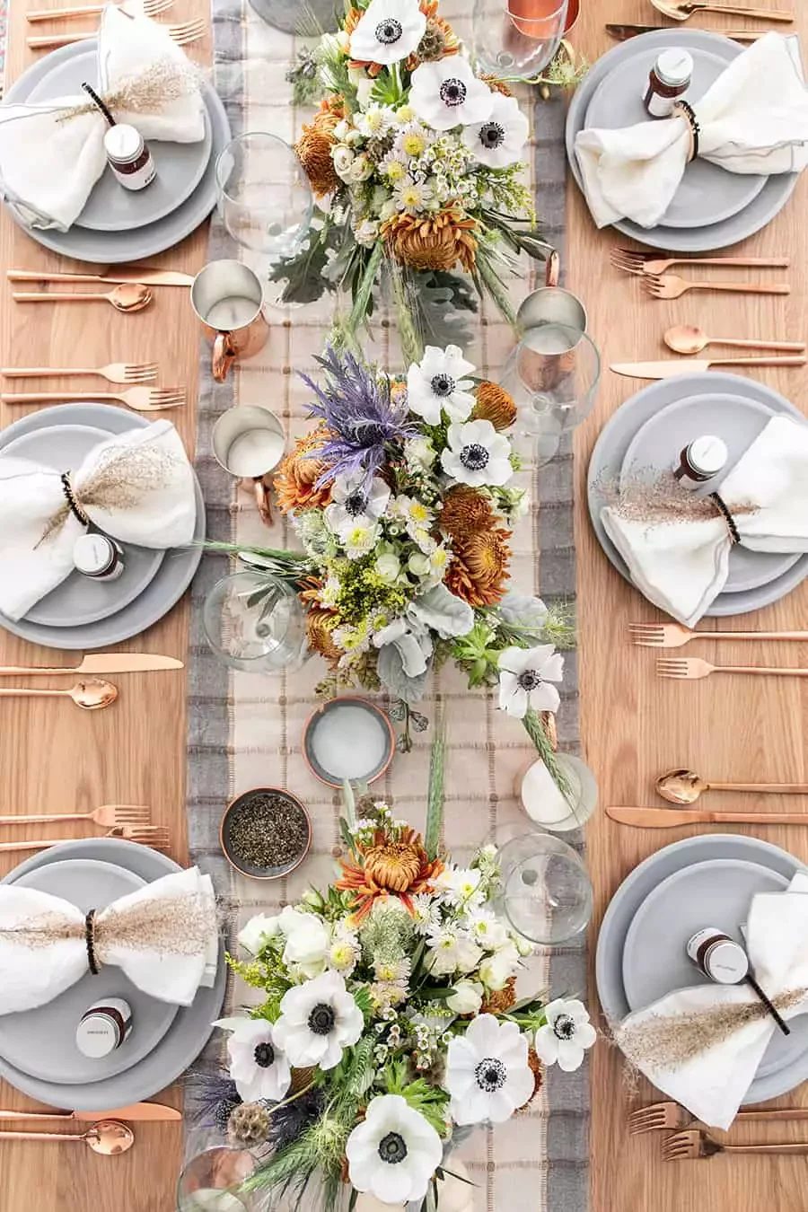 Warm and Cool Tablescape