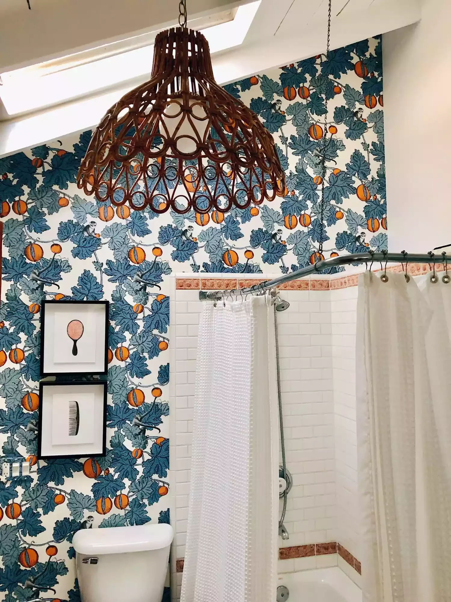 Whimsical Navy Wallpaper