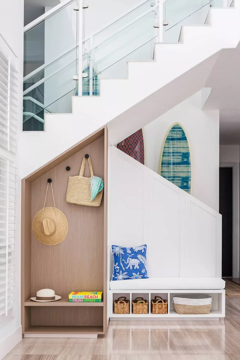 White Metal and Glass Railing