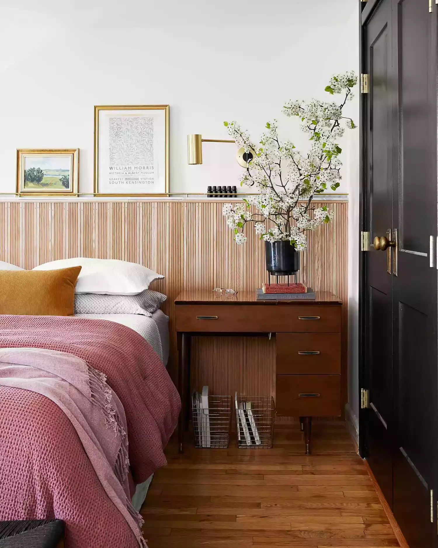 Wood Accent Half Wall