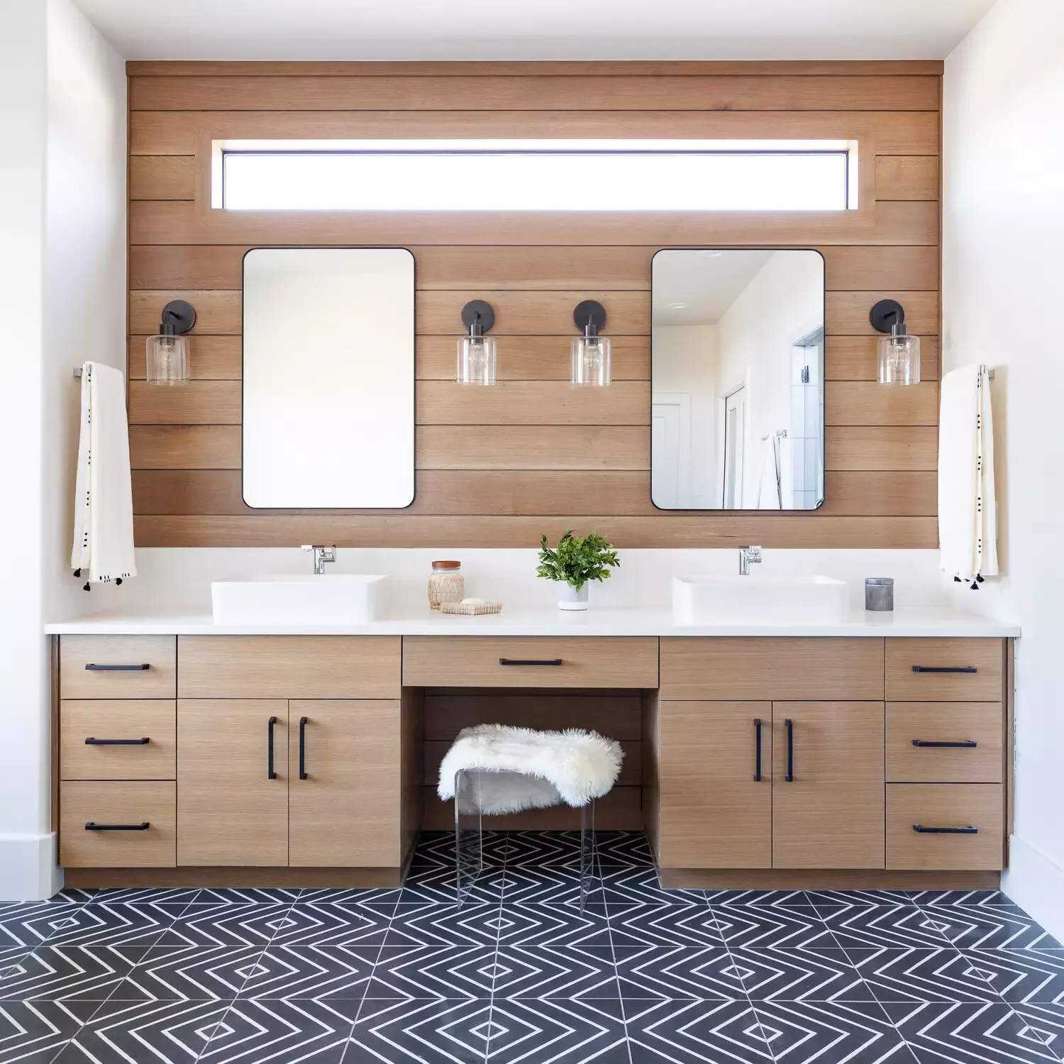 Wood Bathroom Backsplash