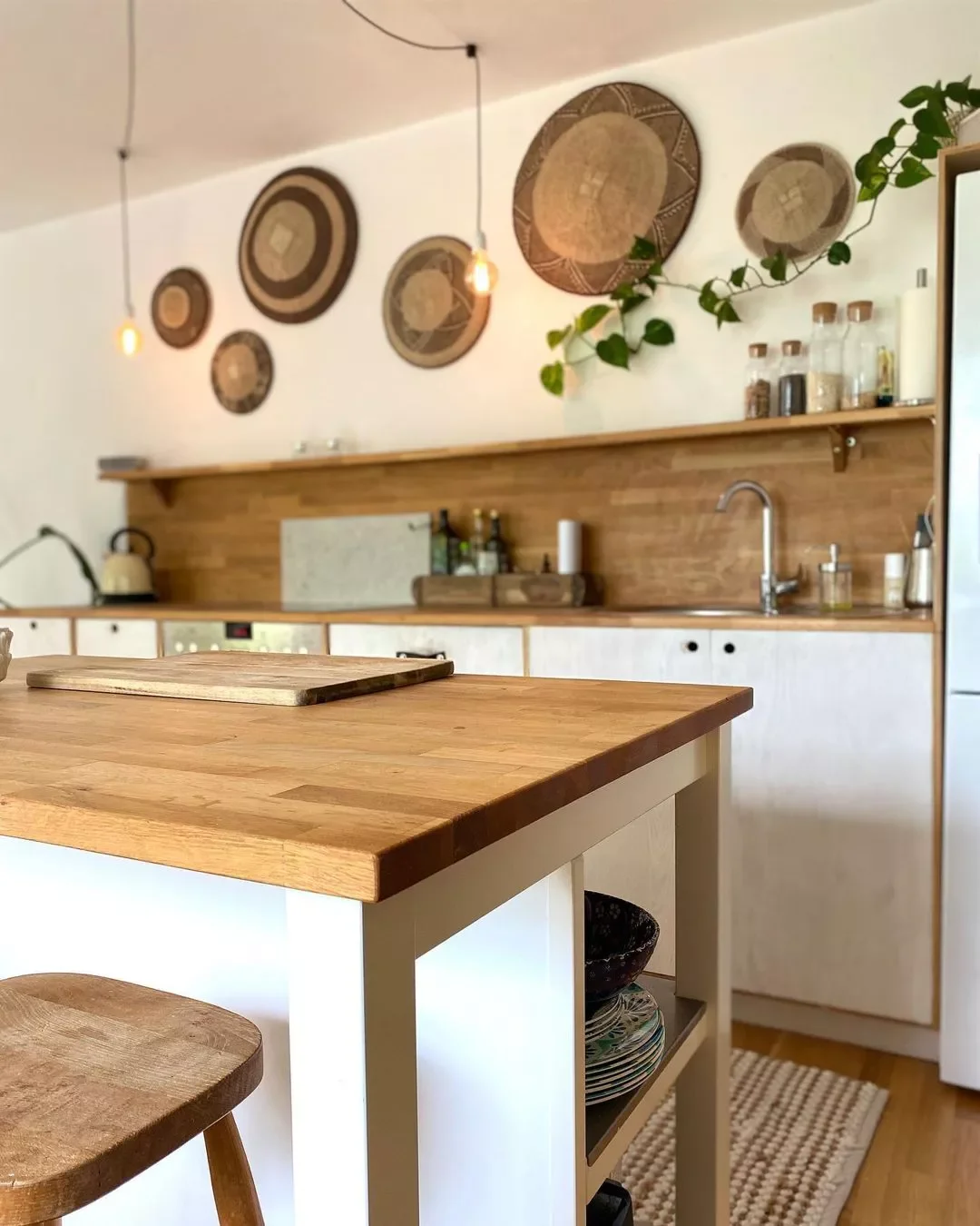 Wood Kitchen Backsplash
