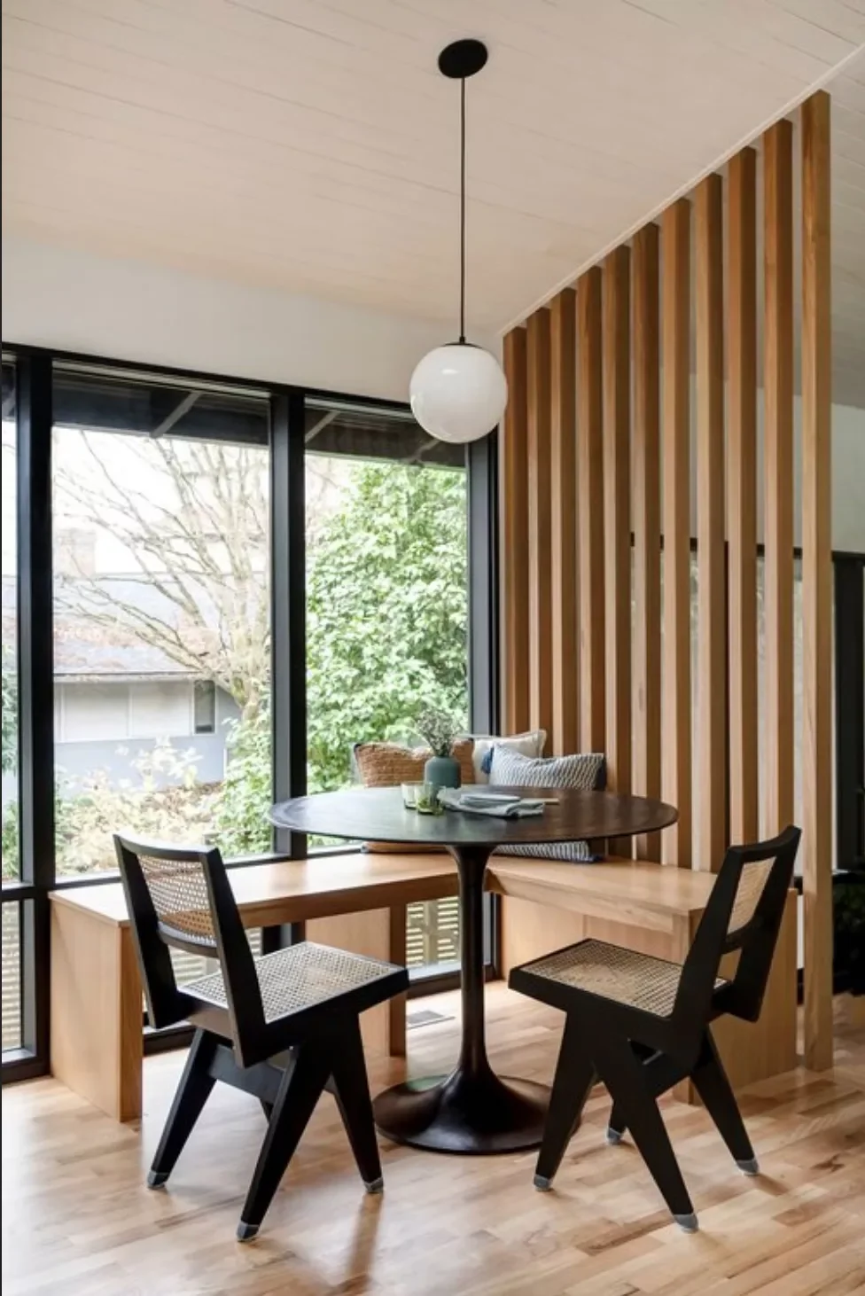 Wood Slat Partition Wall