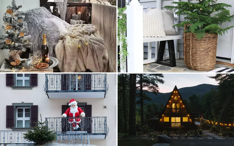 25 Christmas Balcony Decor Ideas