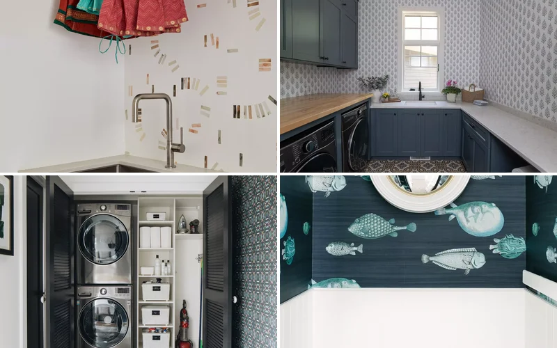 26 Bold Statement Laundry Room Wallpaper Ideas to Transform